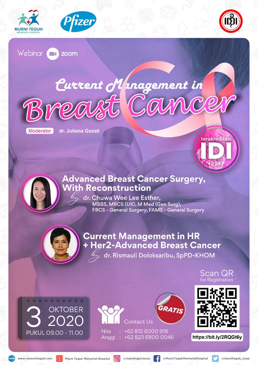 Webinar Current Management in Breast Cancer Via Zoom