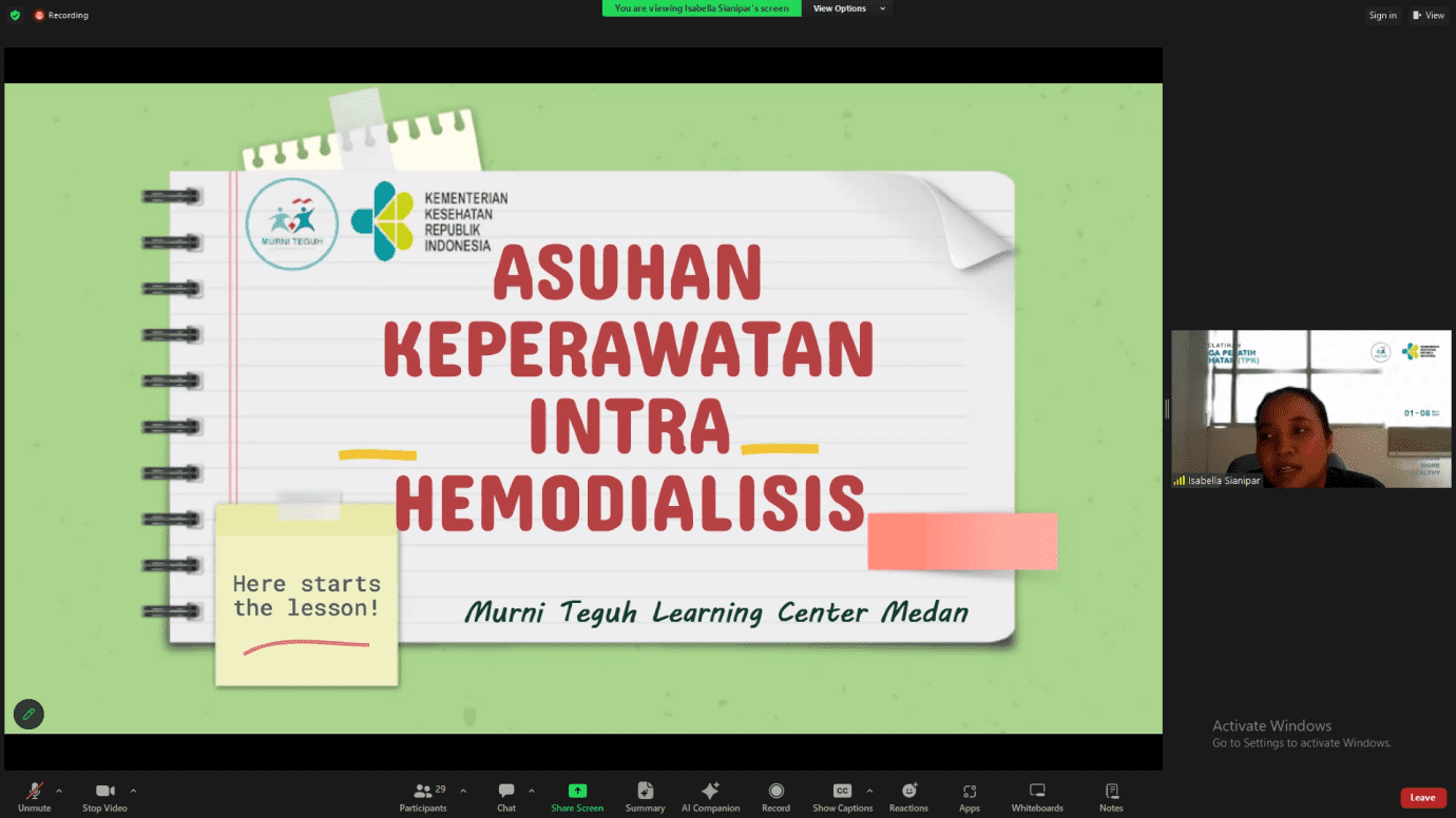 Pelaksanaan Pelatihan Dialisis Bagi Perawat di Rumah Sakit & Klinik Khusus Dialisis