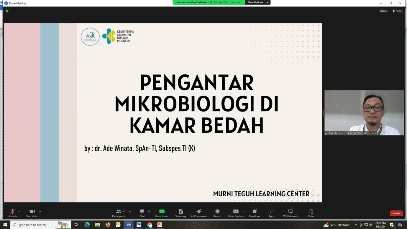 Pelaksanaan Pelatihan Penatalaksanaan Perioperatif Pasien di Kamar Bedah Bagi Perawat