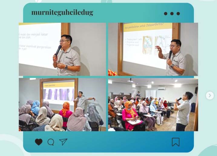 RS Murni Teguh Ciledug mengadakan kegiatan edukasi kesehatan dengan tema "Pengenalan Osteoarthritis/Pengapuran Sendi"