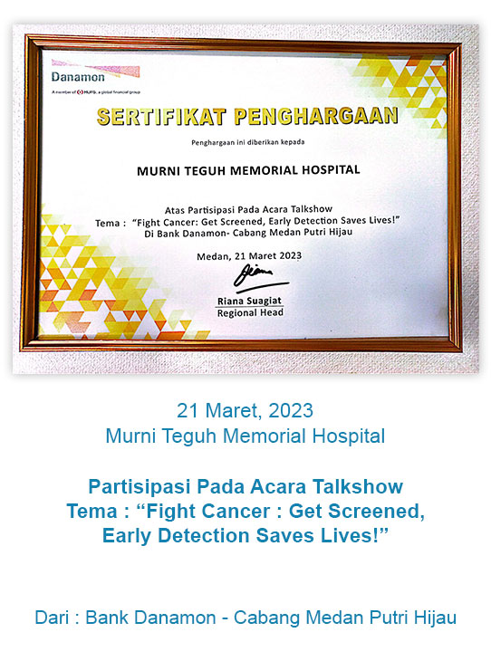 Murni Teguh Berpartisipasi Pada Acara Talkshow Tema : Fight Cancer : Get Screened, Early Detection Saves Lives!